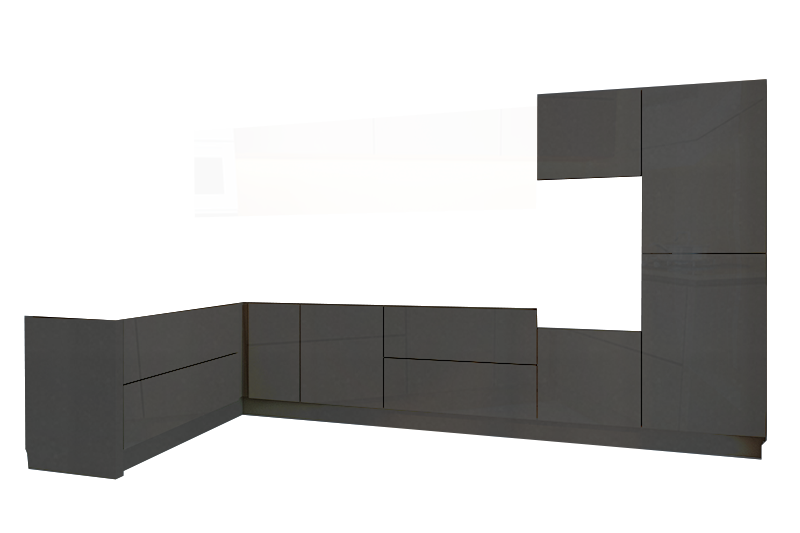 фотография из конструктора Мир Вокруг Кухни - нижний модуль цвета Антрацит Суперматовый