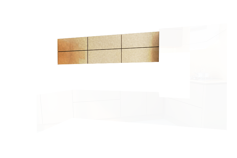 фотография из конструктора Мир Вокруг Кухни - верхний модуль цвета Кубанит Металлик